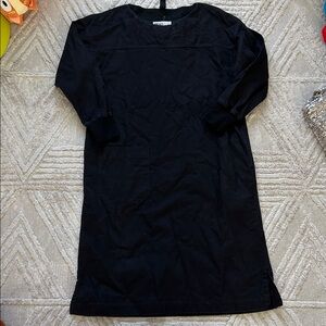 MHL Margaret Howell Black Long cotton Sleeve Dress